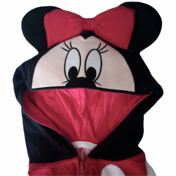 NWT Disneyland Resort Minnie Mouse One Piece Hooded Outfit sz XS 4/5 Girls - Picture 4 of 5